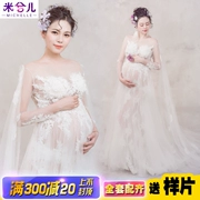 Photo Studio Mang thai Bà mẹ Nghệ thuật Chụp ảnh Ảnh Chủ đề Quần áo Thẩm mỹ Phong cách Hàn Quốc Ren Wedding Dress