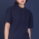 Mùa hè Nhật Bản retro sinh viên loose ve áo POLO áo sơ mi trung tính BF màu rắn Harajuku Paul áo sơ mi ngắn tay T-Shirt nữ áo phông ngắn tay Áo phông