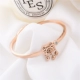 Vòng đeo tay bằng thép titan vàng hồng khóa đời dài phiên bản Hàn Quốc của vòng tay khóa Fu hoang dã Nữ vòng đeo tay đơn giản Hàn Quốc không phai