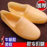 Giày cao su gân bò cao su đi mưa giày nhựa sàn nước giày chống nước thấp để giúp nhựa nam màu vàng nhựa xây dựng dày