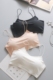 Băng lụa đen yếm trong áo ngực ngắn chống-ánh sáng với ngực pad bọc ngực ống top đáy thể thao đồ lót nữ mùa hè Ống