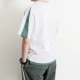 Mùa hè tự do mới văn học Nhật Bản tay áo giản dị màu sắc phù hợp với áo thun nam giả hai mảnh cotton ngắn tay áo t thủy triều - Áo phông ngắn