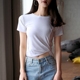 Mùa hè mới mỏng vòng cổ ngắn tay áo ngắn phần khô nhanh thể thao t-shirt hot hạt casual hoang dã cao eo áo sơ mi nữ triều áo ba lỗ gymshark Áo phông thể thao