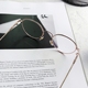 Hàn quốc phiên bản của thời trang kim loại khắc vòng gương phẳng nữ cao đẳng nhỏ tươi đồng bằng cận thị khung hình bầu dục kính thủy triều Kính