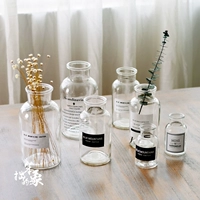 Ins Vase Glass Transparent Trumpet European -Style Arrange Arrange