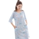 Mùa hè Hàn Quốc phiên bản của XL ngắn tay nightdress chất béo MM200 kg mùa hè lỏng bông phụ nữ mang thai đồ ngủ nữ mang thai đầm nữ de thương Đêm đầm