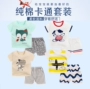 Trẻ em mới của quần áo trẻ em ngắn tay t-shirt phù hợp với Hàn Quốc phiên bản của chàng trai và cô gái T-Shirt bé ngắn tay quần short hai mảnh cotton đồ bộ cho bé gái