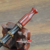 Традиционная сухой дым пакет сигарета горшок с пурпурным бамбуком агат ртушка старый сигаретный ведро, медная горшка ручной работы в стиле сухой сигарет бамбуко