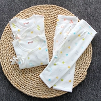 18 mùa xuân sơ sinh quần áo 0-3 tháng cotton bé nhà sư quần áo tie áo sơ mi bé đồ lót mùa thu quần phù hợp với đồ lót cho bé gái tuổi dậy thì