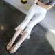 Vụn lỗ micro-lale quần phụ nữ 2018 mùa xuân và mùa hè mới của Hàn Quốc phiên bản của kích thước lớn Slim tua loa bảy quần rộng quần chân Quần tây thường