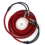 Âm thanh xe hơi khuếch đại loa siêu trầm cáp âm thanh 2RCA màu đỏ và trắng đôi dây tín hiệu tinh khiết dây đồng 5 m - Âm thanh xe hơi / Xe điện tử