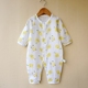 Siêu mỏng mùa hè bông gạc quần áo bé sơ sinh onesies bé đóng cửa dài tay điều hòa không khí phù hợp với đồ ngủ Áo liền quần