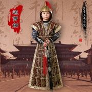 Trang phục thiếu nhi Con trai Tần và nhà Hán Triều đại nhà Đường Lanling Wang Tướng quân Thiết giáp Lực lượng biểu diễn Bộ đồ Tang - Trang phục