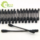 Японская хлопковая спираль домашнего использования, черные хлопковые ватные палочки, ухочистка, 180 шт