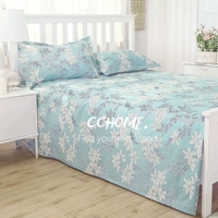 Tây-Tây bông ba mảnh phù hợp với cũ vải thô mat mùa hè bộ đồ giường cotton gấp in canvas giá chiếu tre