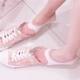 Rex thỏ mùa xuân và mùa hè phần mỏng nông miệng vớ thuyền vô hình Nhật Bản ladies socks silicone chống trượt non-slip peas giày vớ Vớ mắt cá chân