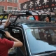 Cheetah Đen Vua Kong có mưa máng giá hành lý Mitsubishi Qipai Pajero roof rack xà ngang khung ngang kẹp móng vuốt cốp nóc xe ô tô Roof Rack