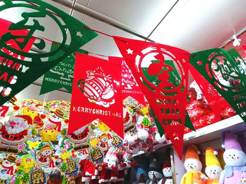 Рождественские припасы украшения Санта -Санта -Флаг, непреклоненные плагальные баннер.