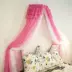 Đầu giường trang trí treo tường sợi giường công chúa cô gái rèm giường gạc nhà lưới phòng ngủ màu đỏ trần gạc nền? - Bed Skirts & Valances màng treo giường Bed Skirts & Valances