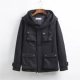 Mùa đông mới của Hàn Quốc phiên bản của vô hình flash trăng triều nam dây kéo cá tính mũ lớn đa túi Slim coat coat jacket áo khoác kaki nam Áo len
