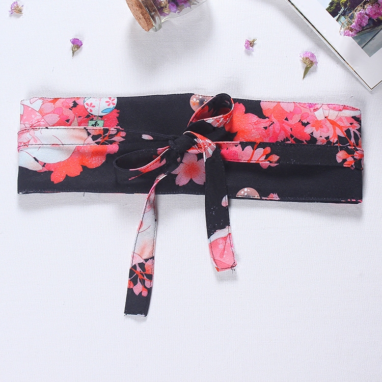 Japan Floral OBI Belt Women Retro Yukata Geisha Kimono Sash Self Tie ...