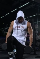 LIVE FIT Tập thể hình cơ bắp Anh em Chạy bộ Vest thoáng khí Đàn ông mùa hè Quần tập thể thao Trùm đầu - Áo thể thao áo thun reebok