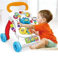 Beckham gấu tập đi xe đẩy em bé đa chức năng điều chỉnh tốc độ đi bộ chống rollover đồ chơi âm nhạc xe nôi cho bé