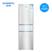 tủ lạnh 120 lít Skyworth Skyworth BCD-195T 195 lít Tủ lạnh ba cửa tủ lạnh tiết kiệm năng lượng miễn phí câm tiết kiệm năng lượng - Tủ lạnh tủ lạnh lg inverter