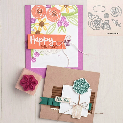 Блумная розовая листья плесень для ножа, декоративное украшение декоративное цветочная ручная рука