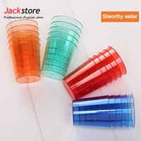 80pcs Disposable 25ml Glasses Cups Plastic Cup Coloured Shot