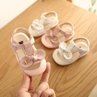 Сандалии для девочек для принцессы, обувь для раннего возраста, нескользящие коньки, 1-3 лет, 0-2 лет, мягкая подошва
