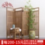 Old Elm màn hình mới Trung Quốc Zen đơn giản sơn rỗng gỗ miễn phí rắn bốn tầng màn hình phân vùng trang trí - Màn hình / Cửa sổ khung cửa gỗ