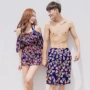 Cặp đôi áo tắm bên bờ biển XL Những người yêu thích kỳ nghỉ ở bãi biển với bộ ngực nhỏ tụ tập áo tắm ba mảnh của Hàn Quốc - Vài đồ bơi bộ đồ đôi đi biển đẹp