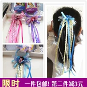Ice romance pony Yunbao phụ kiện tóc trẻ em mũ nón đuôi dài streamer tóc giả bím tóc băng tóc