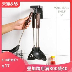 厨房免打孔可旋转挂钩多用无痕墙壁置物架免钉粘钩挂钩挂勺子挂架