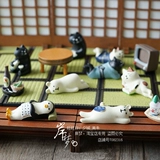 Depole Penguin Scene милый офис распахнет уродливое милое украшение японца, чтобы улучшить счастье и маленькие предметы