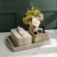 Журнальный столик, коробка для хранения, кремовые бумажные салфетки, легкий роскошный стиль, в американском стиле, коллекция 2023