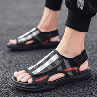Mùa hè mới 2019 phiên bản Hàn Quốc của xu hướng giày lưới nam màu đỏ cho nam thể thao và đi biển ngoài trời mang dép và dép - Giày thể thao / sandles giày sandal nữ cao gót