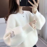 Демисезонный бархатный свитер, 2021 года, городской стиль, оверсайз, увеличенная толщина