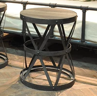 Retro ghế bar thanh phân sắt rèn gỗ tròn thanh phân thời trang sáng tạo trong nhà giải trí ngoài trời đồ nội thất phân - Giải trí / Bar / KTV bàn ghế bar cafe