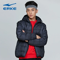 Trang phục thể thao mùa đông Hongxing Erke phần quần áo ấm áp giản dị với quần áo cotton trùm đầu 51214411001 - Quần áo độn bông thể thao áo phao lót lông