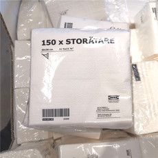 Салфетка/сумка 鉴赏宜家 ikea 斯度拉塔 餐巾纸(30x30cm 白色250件)宜家国内代购