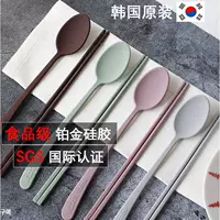 Импортная силикагелевая ложка, палочки для еды, комплект, платиновая оригинальная посуда, в корейском стиле