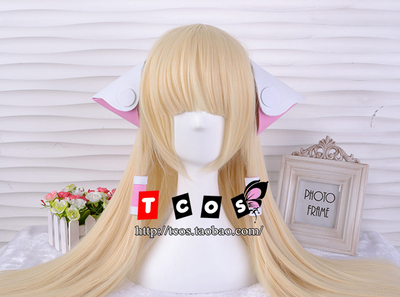 taobao agent TCOS Humanoid Computer Angel Heart Cos wig 150cm Milk Gold Gold Cos wig Thicker