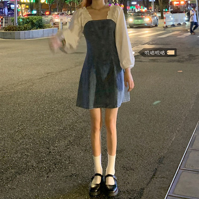taobao agent Spring denim skirt, dress, plus size, 2021 collection, A-line