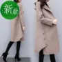 2018 phụ nữ mới mặc mùa đông rộng rãi áo khoác len dài kích thước nữ lạc đà một từ h áo khoác len dày - Áo khoác dài áo khoác bomber