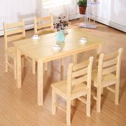 Dinette kết hợp bàn ăn gỗ rắn nhà nhỏ căn hộ đơn giản hiện đại hình chữ nhật bàn gỗ nhỏ ăn bàn thông - Bàn
