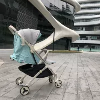 Xe đẩy trẻ sơ sinh nhẹ có thể ngồi ngả gấp em bé ô xe đẩy với thanh kéo - Xe đẩy / Đi bộ xe gà tập đi