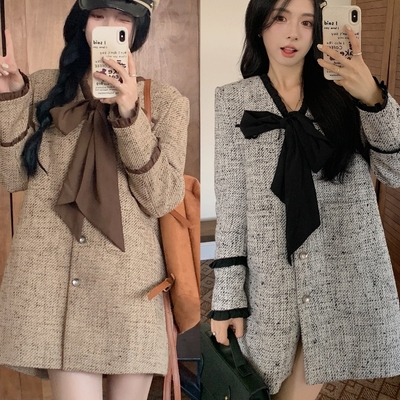 taobao agent Retro suit, dress, plus size, Chanel style, French retro style