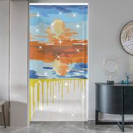 Thiên Thần Pha Lê Tranh Màn Mặt Trời Mọc Họa Tiết Hạt Màn Hiên Phòng Khách Vách Ngăn Cửa Màn mành hạt trúc